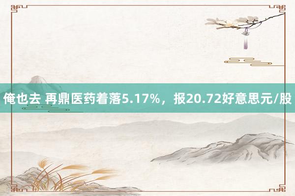 俺也去 再鼎医药着落5.17%，报20.72好意思元/股