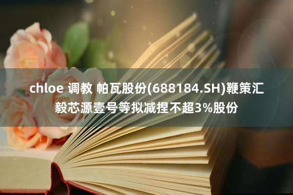 chloe 调教 帕瓦股份(688184.SH)鞭策汇毅芯源壹号等拟减捏不超3%股份