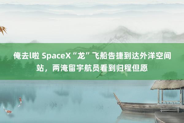 俺去l啦 SpaceX“龙”飞船告捷到达外洋空间站，两淹留宇航员看到归程但愿