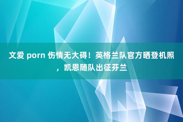 文爱 porn 伤情无大碍！英格兰队官方晒登机照，凯恩随队出征芬兰