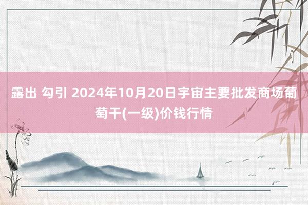 露出 勾引 2024年10月20日宇宙主要批发商场葡萄干(一级)价钱行情